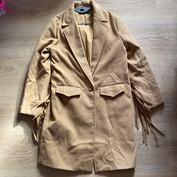 Fringe lapel trench coat - Picture 4 of 5